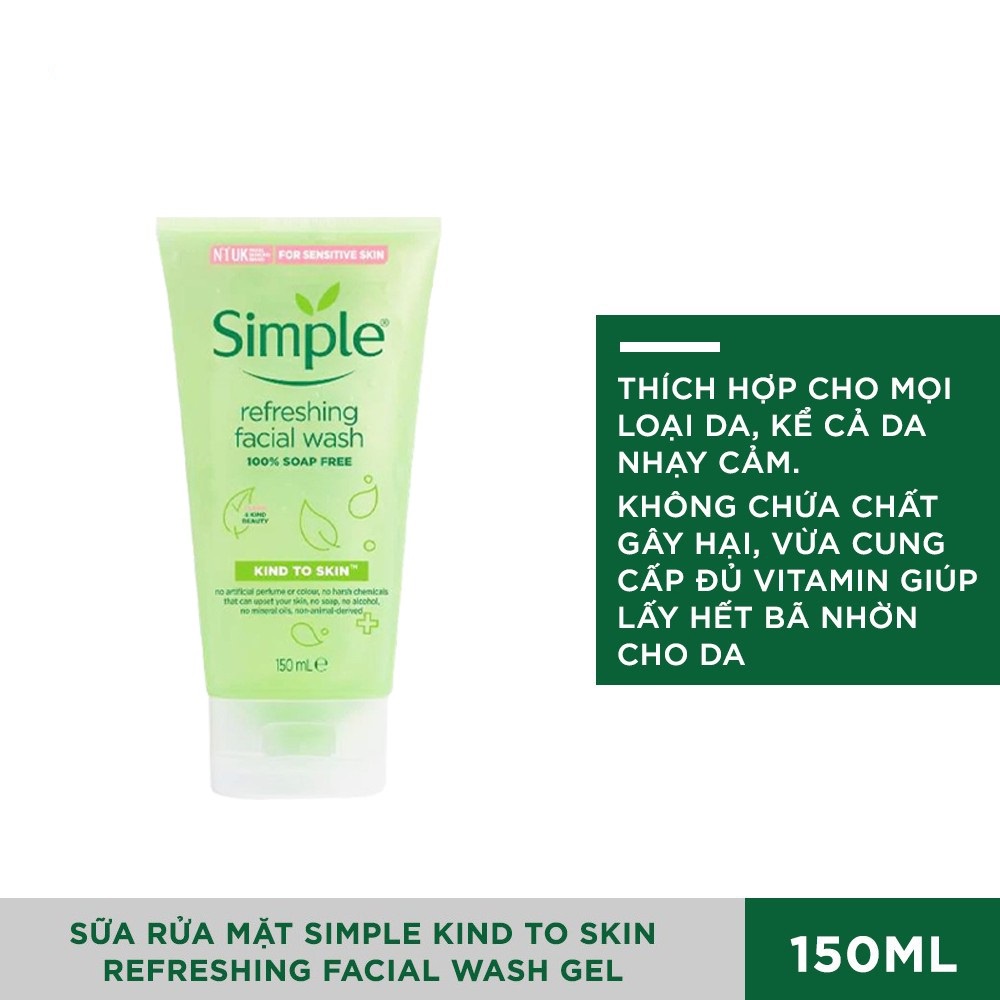 Simple Sữa Rửa Mặt Refreshing Facial Wash 150ml