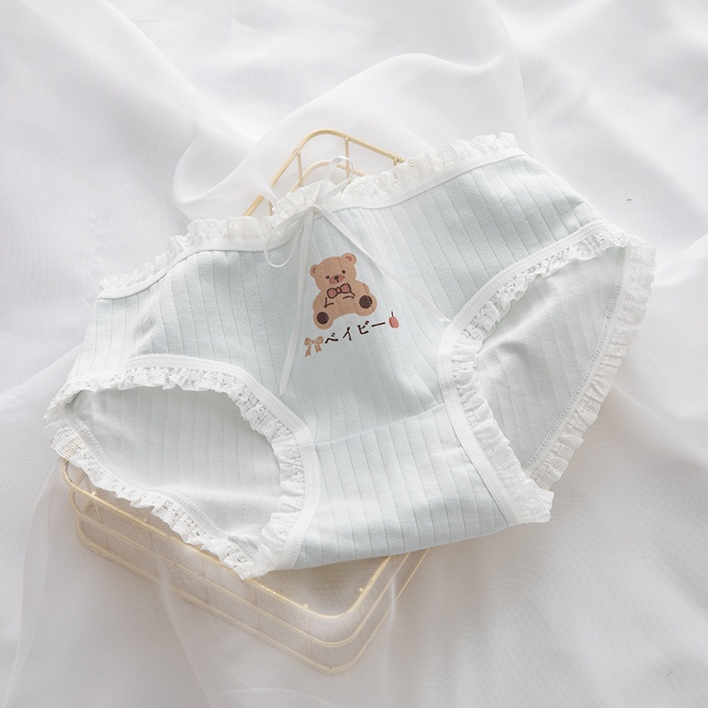 Sét 5 Quần lót cotton cho bé gái kháng khuẩn dễ thương từ 30-52kg