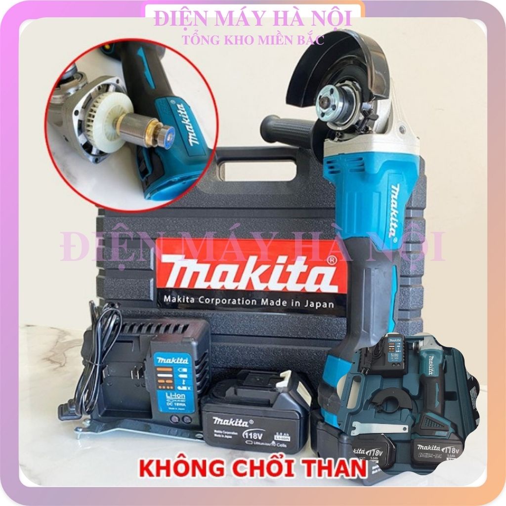 Máy Cầm Tay cắt sắt gỗ gạch mài góc mini giá rẻ bằng Pin MAKITA 118V total Dây Đồng 100% Không Chổi Than