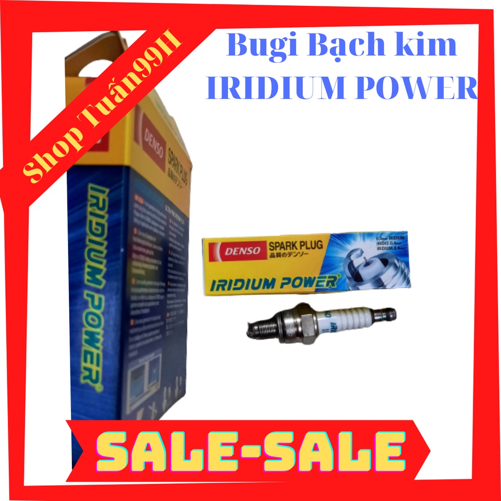 Bugi bạch kim chân dài Denso Nhật dành cho các dòng xe tay ga-IRIDIUM POWER IU24
