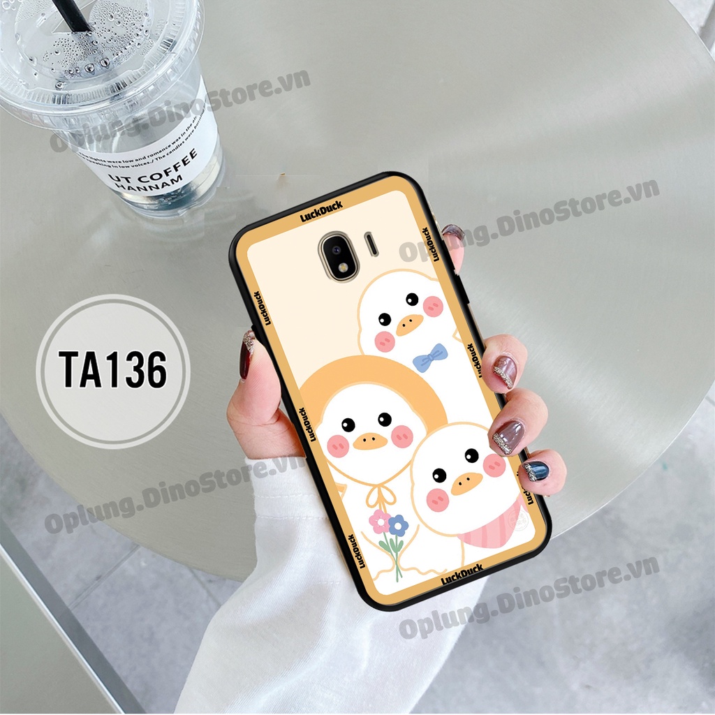 Ốp lưng Samsung J2 core/J2 Prime/J2 Pro/J4 2018 in hình chú vịt vui vẻ may mắn, Lucky Duck dễ thương bảo vệ camera.