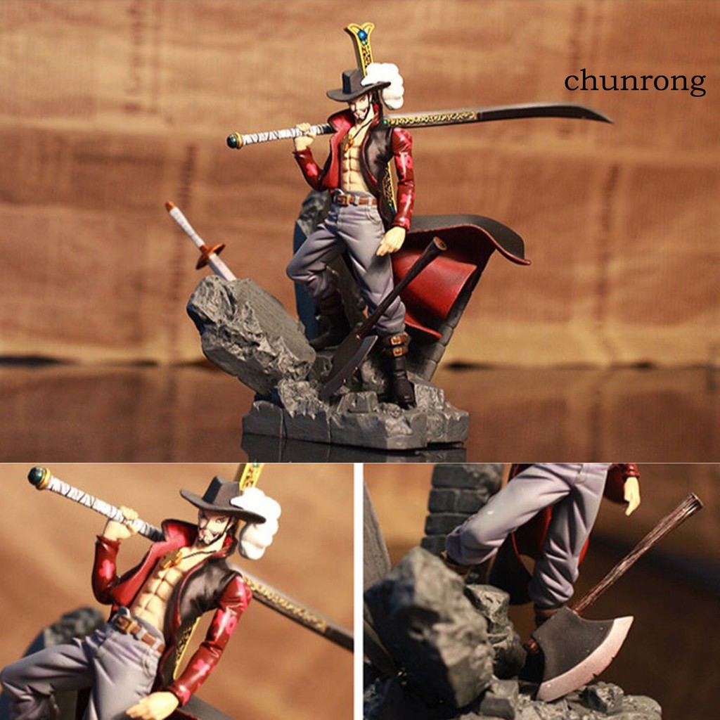 CR+Anime One Piece Hawk-Eye Dracule Mihawk Model Toys Ornaments Home Decoration