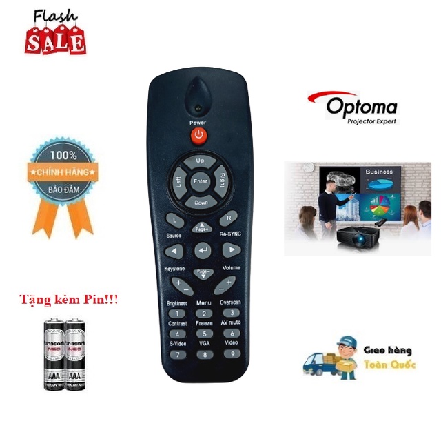 Remote Điều khiển máy chiếu Optoma- Hàng chính hãng Optoma  theo máy mới 100% Tặng kèm Pin