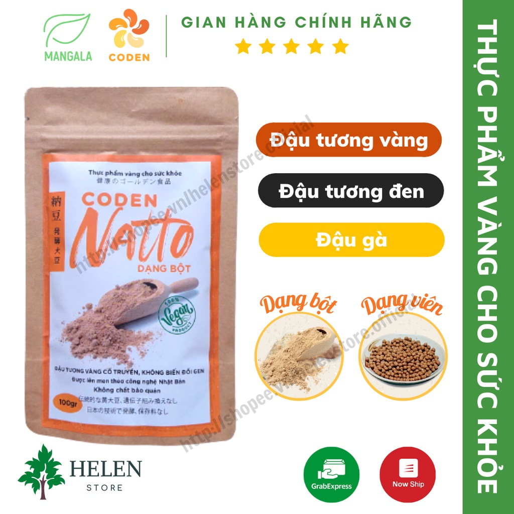 NATTO CODEN ❤ Đậu tương vàng/đen, đậu gà lên men ❤ Sấy lạnh từ Natto tươi 100g - Helen Store
