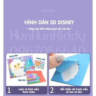 Tranh dán xốp 3D chủ đề Disney cho bé