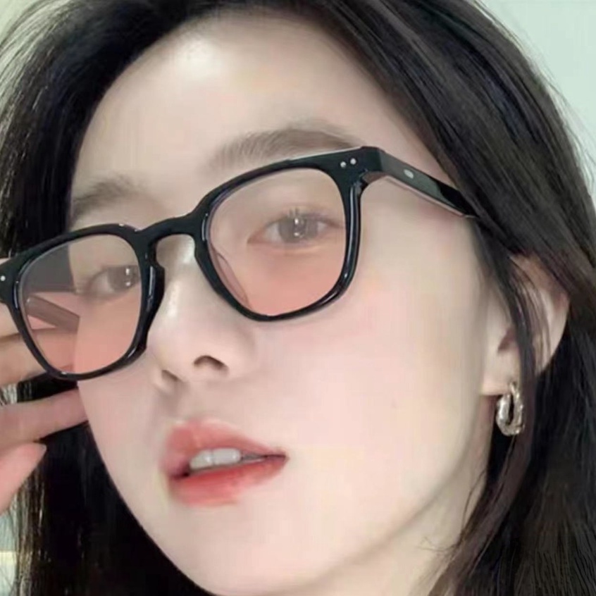Kính Cận Thị Má Hồng Mới 0°-600° Kính Mát Gọng Đen Thời Trang Cho Nữ