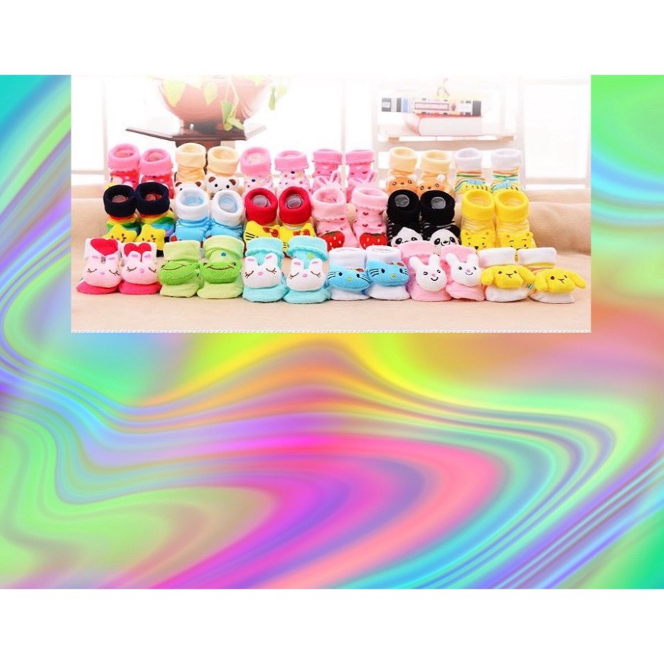 Tất Vớ Len Hình Thú Cổ Cao Chống Trượt Hàng Quảng Châu Cao Cấp Cho Bé 0-12 Tháng