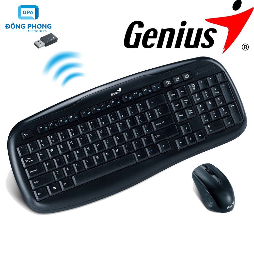 Bộ Chuột & Bàn Phím Không Dây Genius KB-8000 Chính Hãng