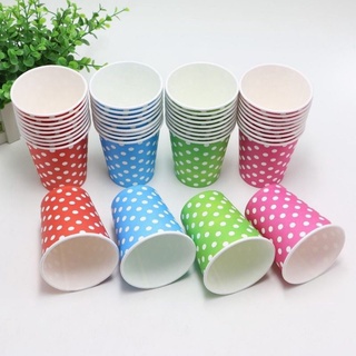 Set cốc giấy chấm bi trang trí sinh nhật, du lịch, dã ngoại