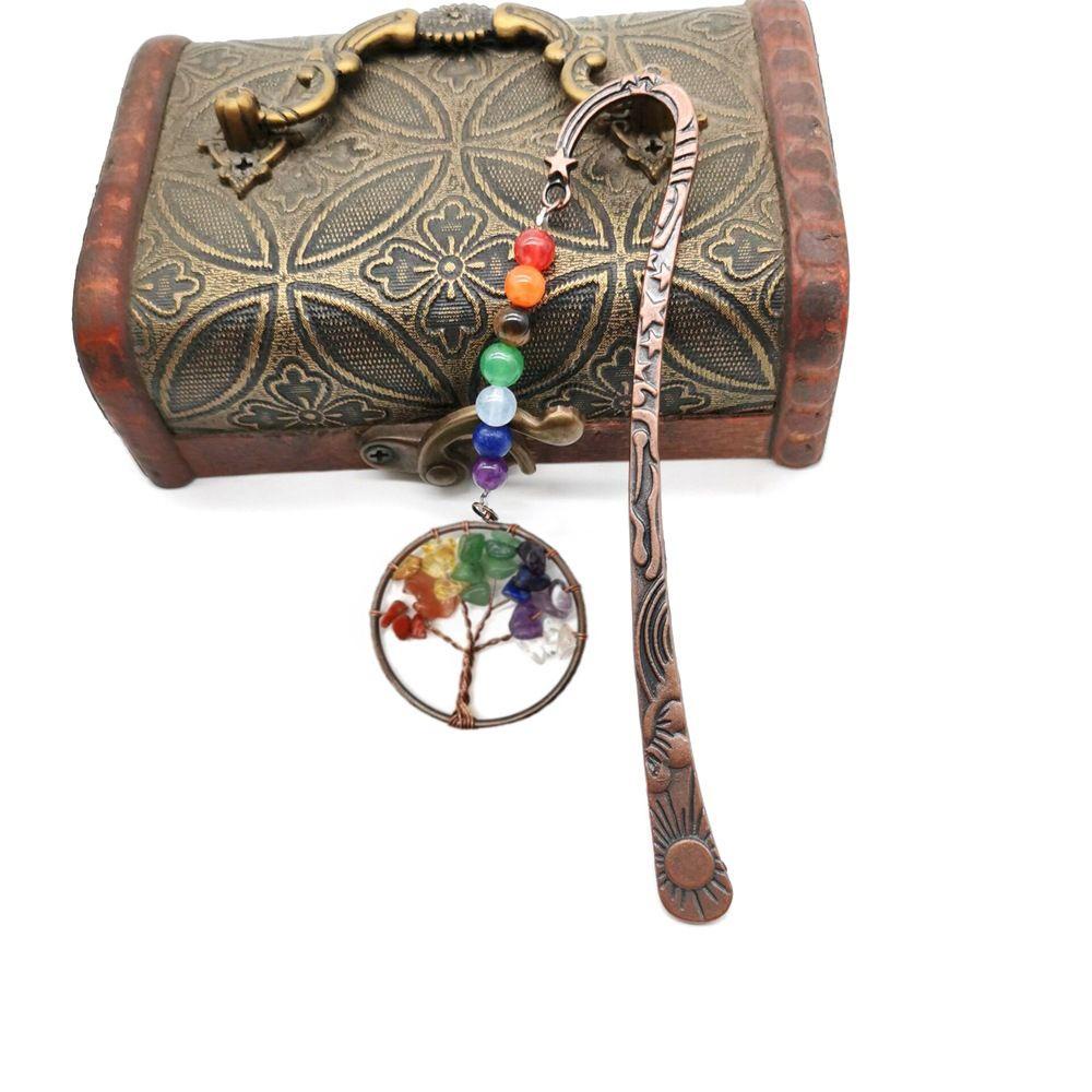 LLOYD 1 Mặt Dây Chuyền Đánh Dấu Sách Thủ Công Hạt Tròn Dành Cho Văn Phòng Trường Học Tumbled. ones