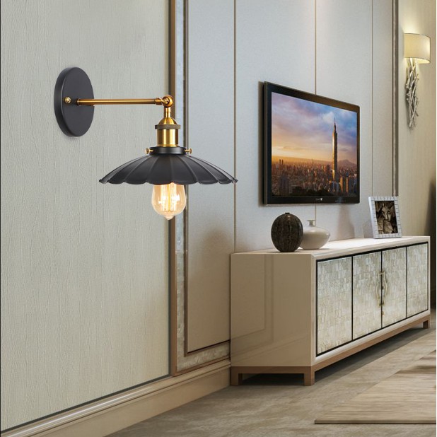 Chao đèn gắn tường  phong cách cổ điển Vintagen, trang trí phòng khách DT119 <chưa gồm bóng>