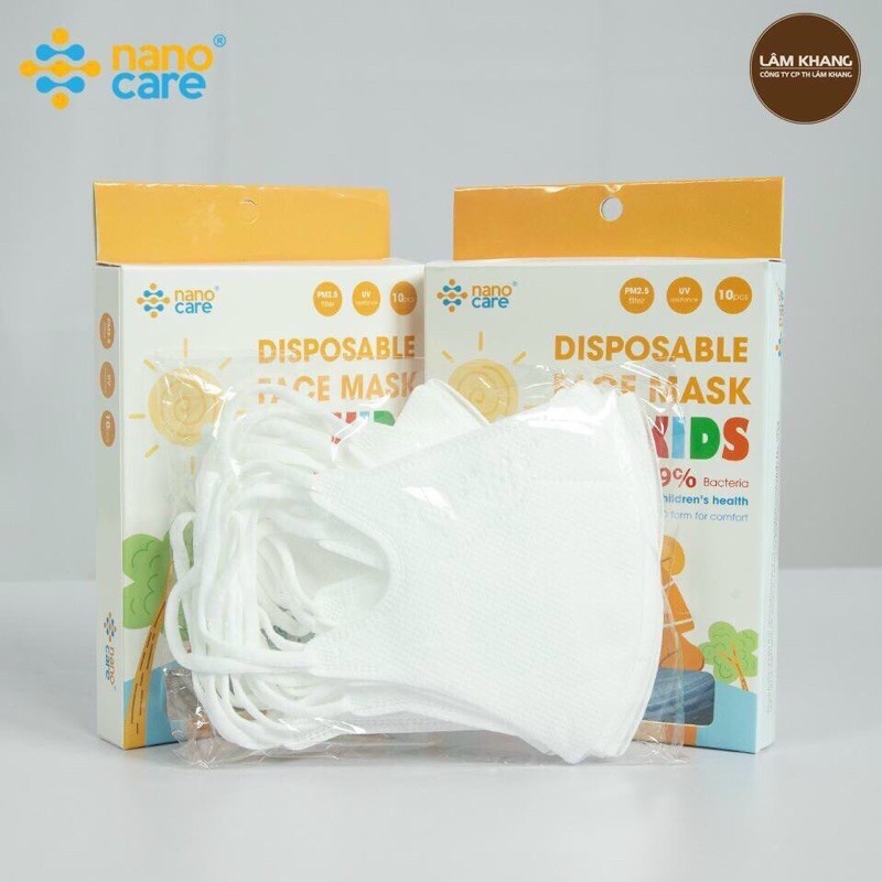 Khẩu trang 3D kid nanocare( khẩu trang giấy kháng khuẩn cho bé)