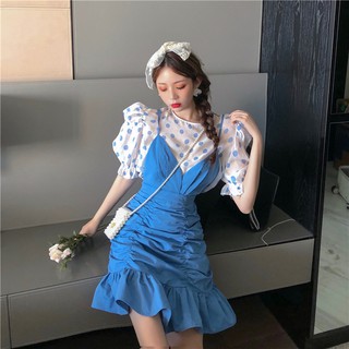 Set Đầm Chấm Bi Xinh Xắn Dành Cho Nữ