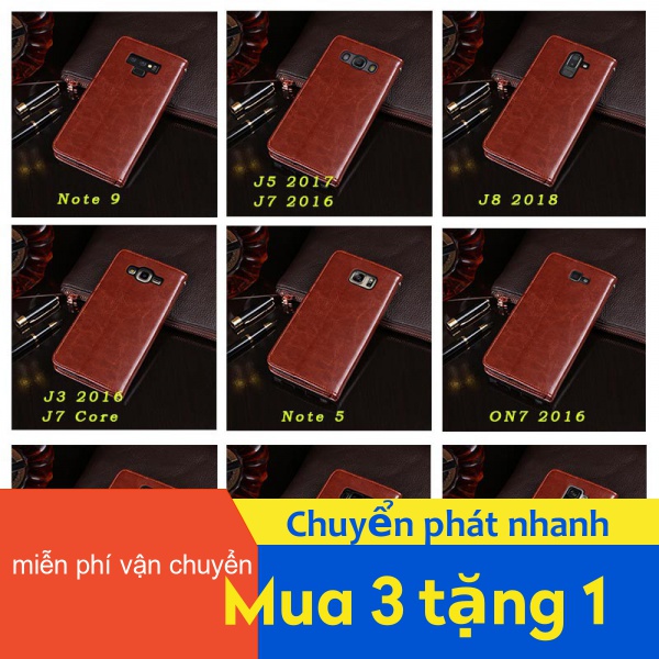 Bao da điện thoại có ngăn đựng ví cho Samsung Galaxy M31S M31 J5 J3 J4 J8 A01 Core A8 A7 A5 A3 A9S A9 Pro 2017 2018 | BigBuy360 - bigbuy360.vn