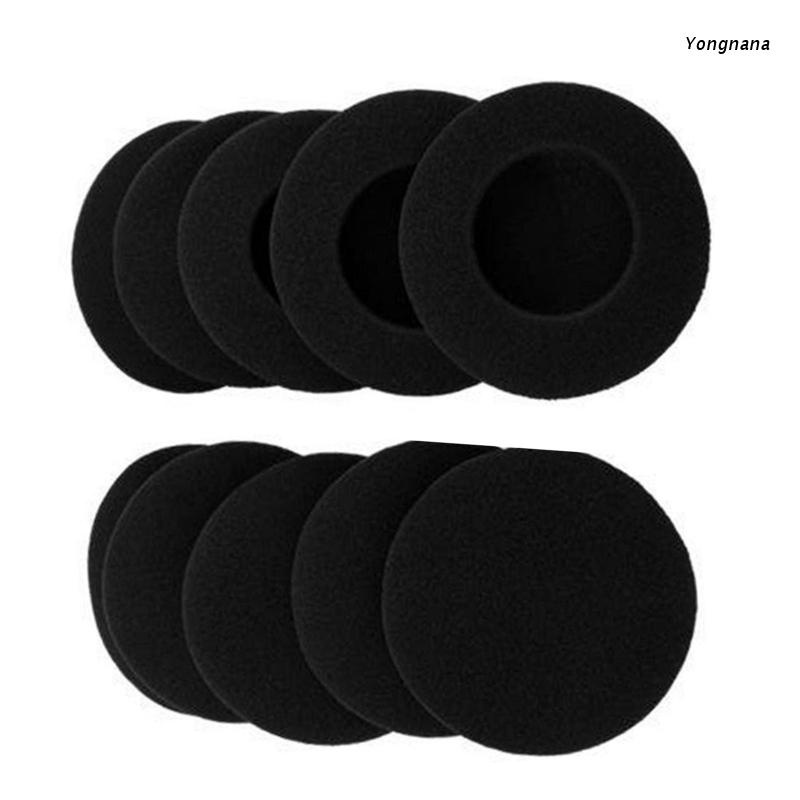 Set 5 Cặp Đệm Xốp 60mm / 2.4 "Thay Thế Cho Tai Nghe Logitech- H600 H330 H340 / Aiwa Hp-Cn5 / Labtec 502 Đen
