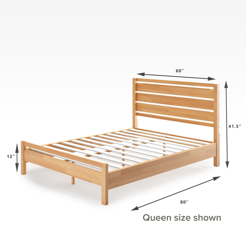 [Mã LIFEZI99 giảm 8% tối đa 50K đơn 99K] Giường Ngủ Zinus Gỗ Tự Nhiên Sang Trọng Aimee Wood Platform Bed Frame