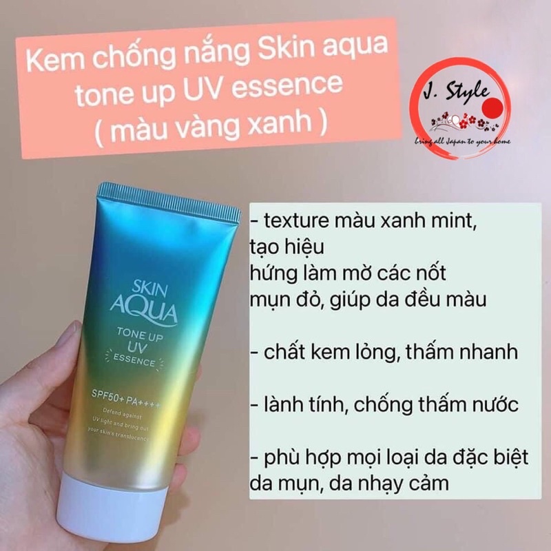 Kem chống nắng Skin Aqua Tone up UV SPF 50+ PA++++ 80gr nội địa Nhật