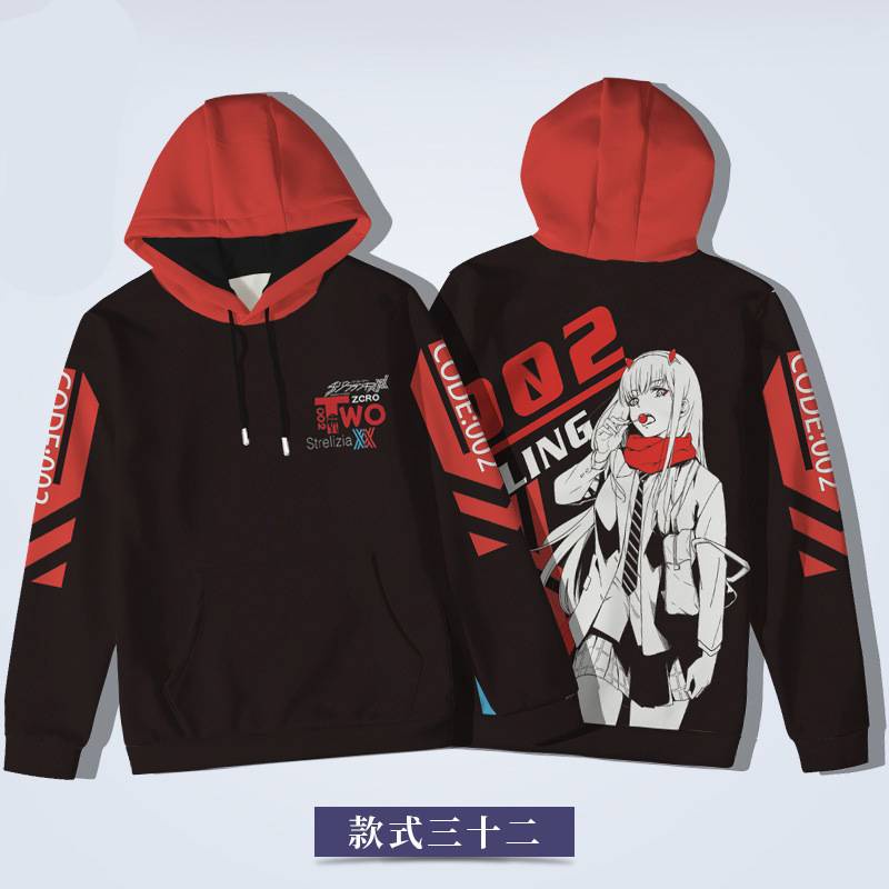 Yyds Áo Hoodie Tay Dài Hóa Trang ZERO TWO Nhân Vật Anime DARLING in the FRANXX Mặc Dịp Halloween Cỡ Lớn
