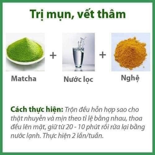 Bột Trà Xanh Hanmade Mộc nhan [Tặng Ví Xinh] Ngừa Mụn Trứng Cá,Dưỡng Trắng Da,Chống Lão Hóa