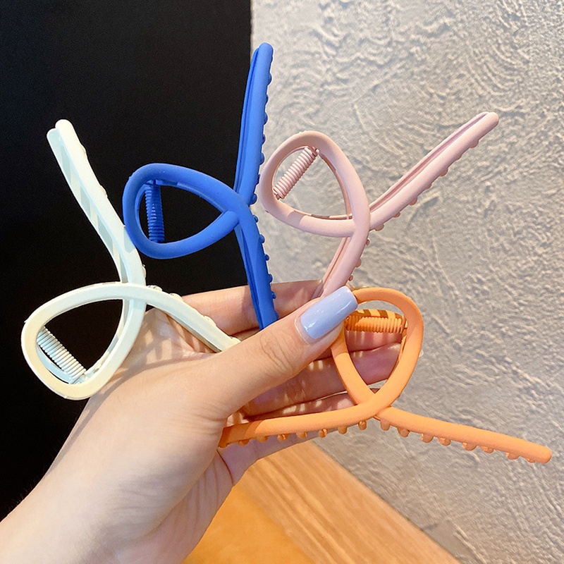 Kẹp tóc bằng hợp kim màu trơn phong cách Hàn Quốc thời trang cho nữ