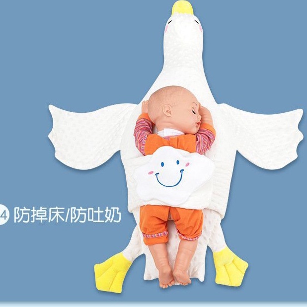 Gối Vịt Trắng Nằm Sấp Chống Đầy Hơi , Dùng Cho Trẻ Sơ Sinh [Hàng Organic Chất Lượng Cao]