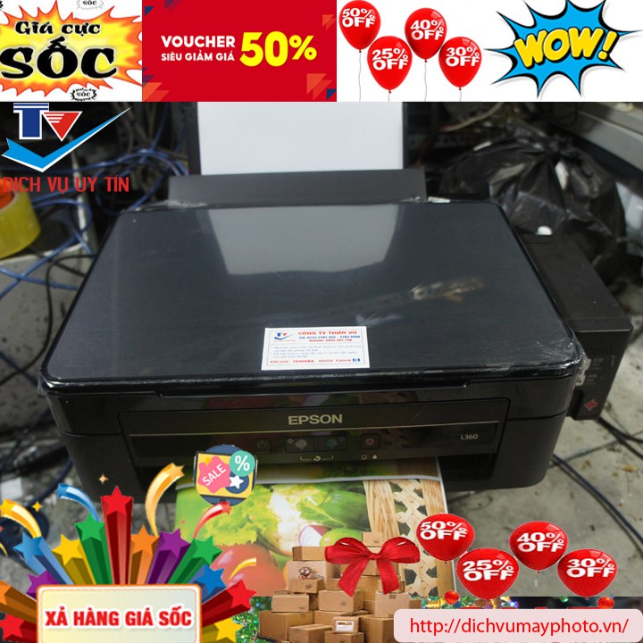 Lựa chọn máy in phun màu cũ Epson L360 đa năng photocopy scan là lựa chọn phù hợp nhất cho in ấn gia đình