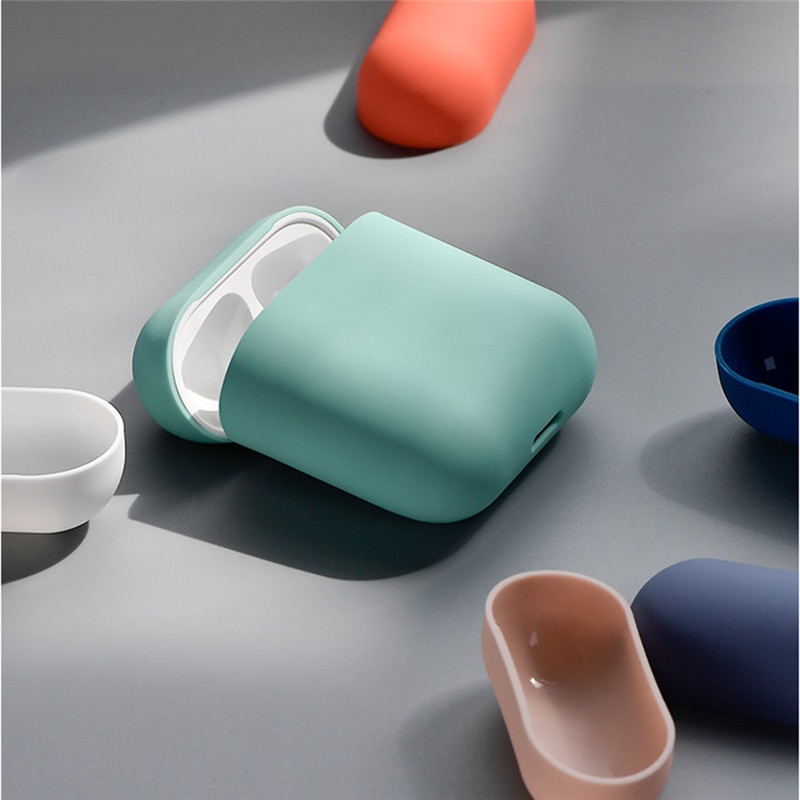Vỏ bảo vệ hộp sạc tai nghe không dây bluetooth mềm cho Apple Airpods 1/2