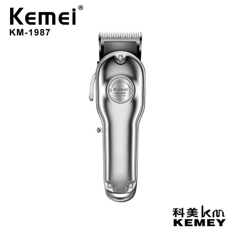 Tông đơ cắt tóc cao cấp Kemei 1987 chuyên fade tóc cho salon,dung lượng pin lơn,thân máy bằng thép nguyên khối