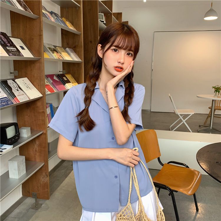 Áo sơ mi nữ ngắn tay cổ vest chất lượng cao cấp nhiều màu cho các bạn lựa chọn
