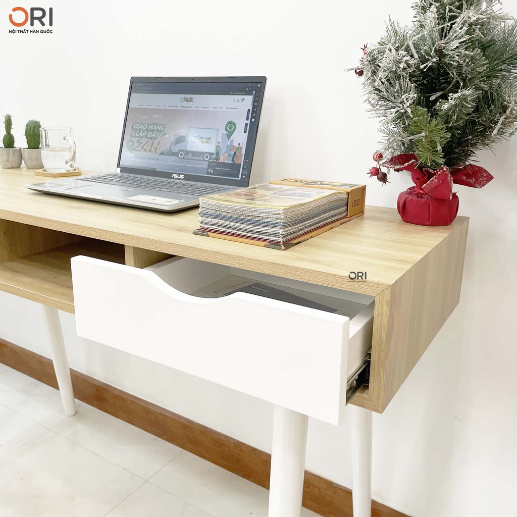 BÀN LÀM VIỆC CAO CẤP CÓ 2 NGĂN KÉO TIỆN LỢI - CABIN TABLE - ORI NỘI THẤT HÀN QUỐC