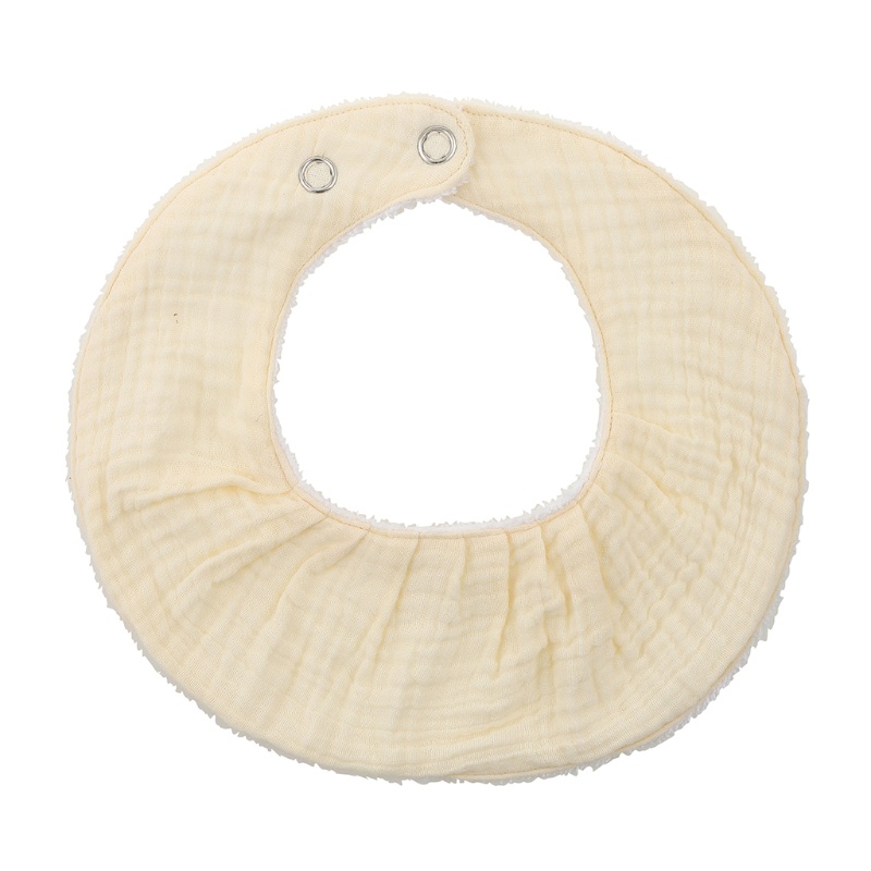 Yếm Ăn Cotton Mềm Mại Thấm Hút Nước Có Nút Điều Chỉnh Được Dành Cho Em Bé