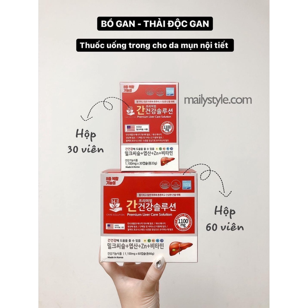 Mẫu Mới - Bổ Gan Thải Độc Gan Hộp 60 Viên & Thải Độc Gan Samsung Hộp 30 Viên
