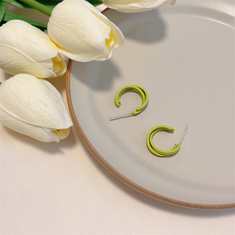 Khuyên tai bạc S925 hình chữ C thời trang Hàn Quốc cao cấp cho nữ F869