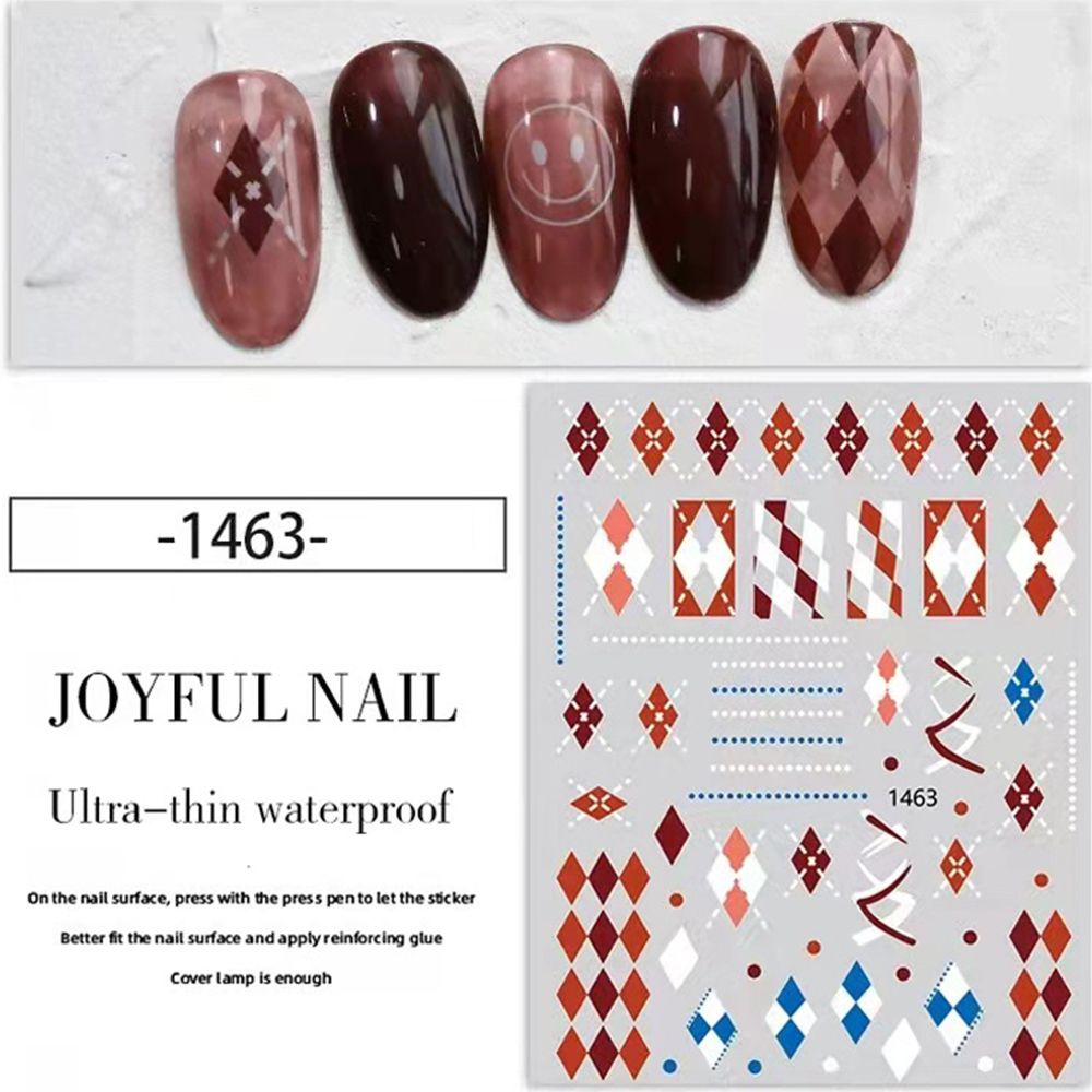 [Hàng mới về] Miếng dán trang trí móng tay hình mặt cười 3D thời trang diy