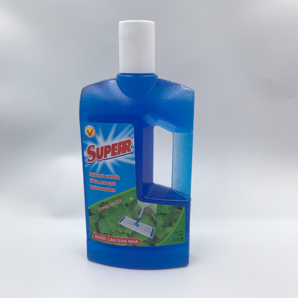 Nước lau sàn nhà Superr 1 lít, lau được sàn gỗ và gạch bông, nhiều loại hương hoa thơm lâu đậm đặc