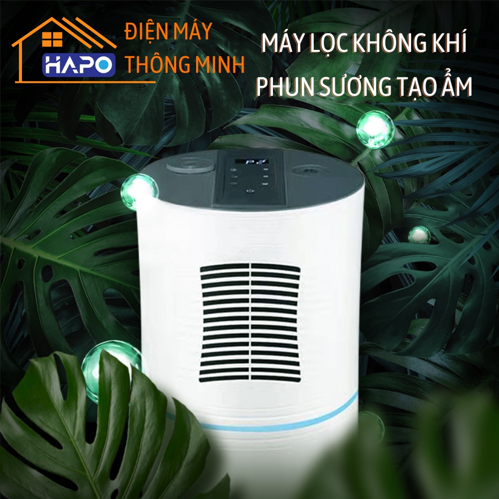 Máy lọc không khí tạo ẩm HAPO, Máy lọc bụi mịn công nghệ Plasmacluster ion cho không gian 60m2 bảo vệ sức khỏe gia đình