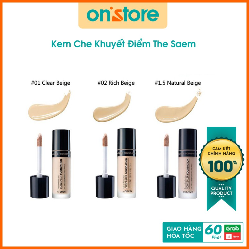 Kem Che Khuyết Điểm The Saem Cover Perfection Tip Concealer Che Phủ Tốt, Concealer Bút Kem Che Khuyết Điểm, Giá Rẻ Hàn Q