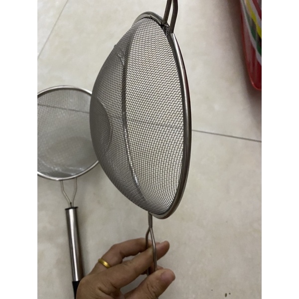 Rây lọc cháo ăn dặm cho bé, rây lọc thức ăn inox size 14cm và 18cm