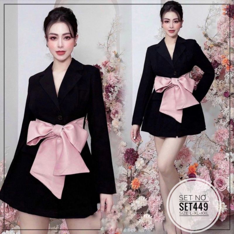 Set vest big size phối nơ từ 60kg-90kg