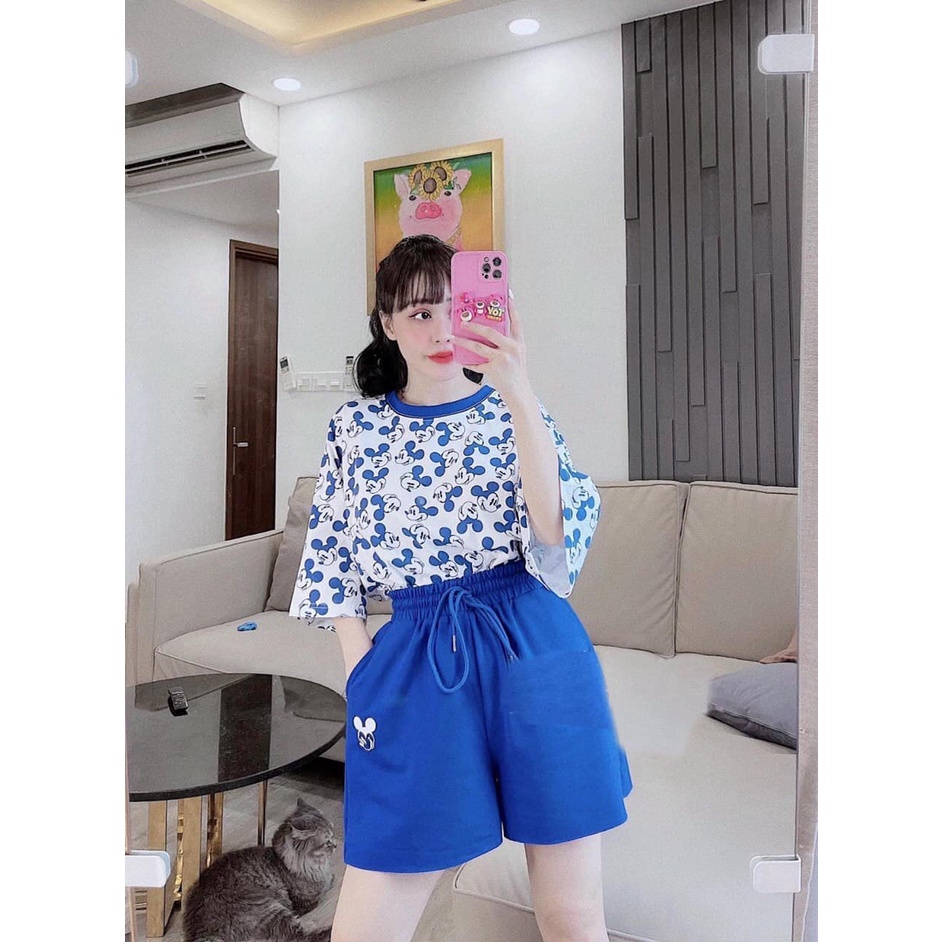 Đồ bộ nữ mặc nhà chất liệu vải thun Cotton 100%, 3 size, 45-80kg vừa, PD212