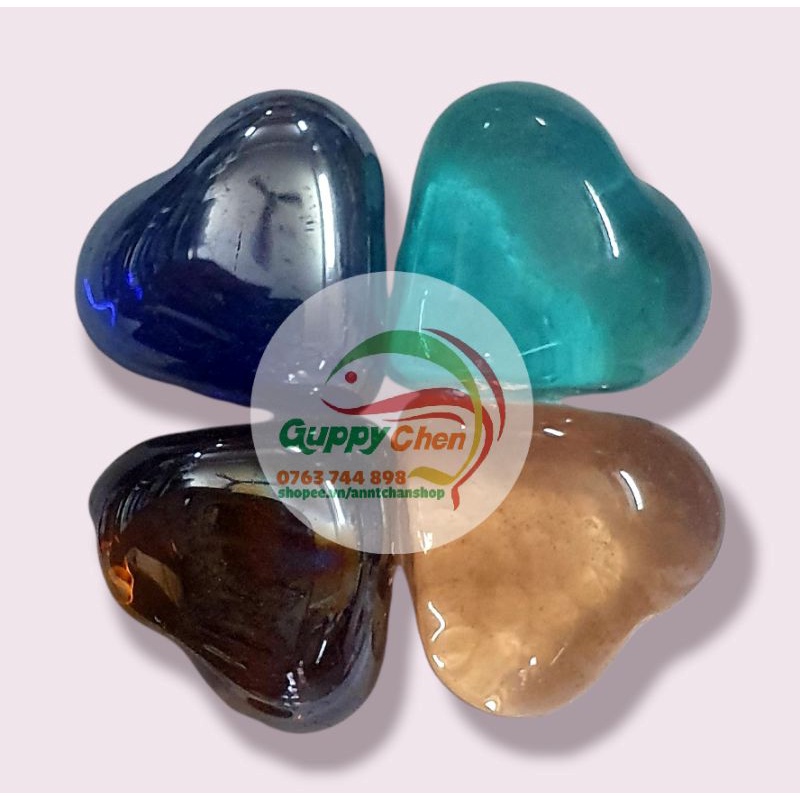 Sỏi Thủy Tinh Nhiều Màu Trang Trí Chậu Cây, Hồ Cá (Túi 300gr)