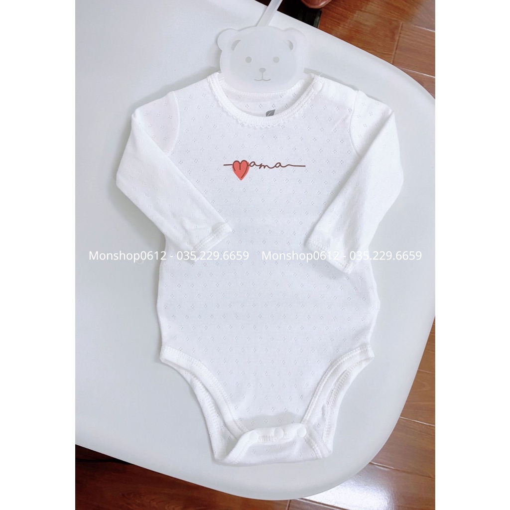 [ LULLABY ] Bộ bodychip dài tay cho bé sơ sinh đến 9 tháng NH339M, NH338M