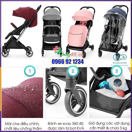 Xe đẩy gấp gọn Kinderkraft Indy