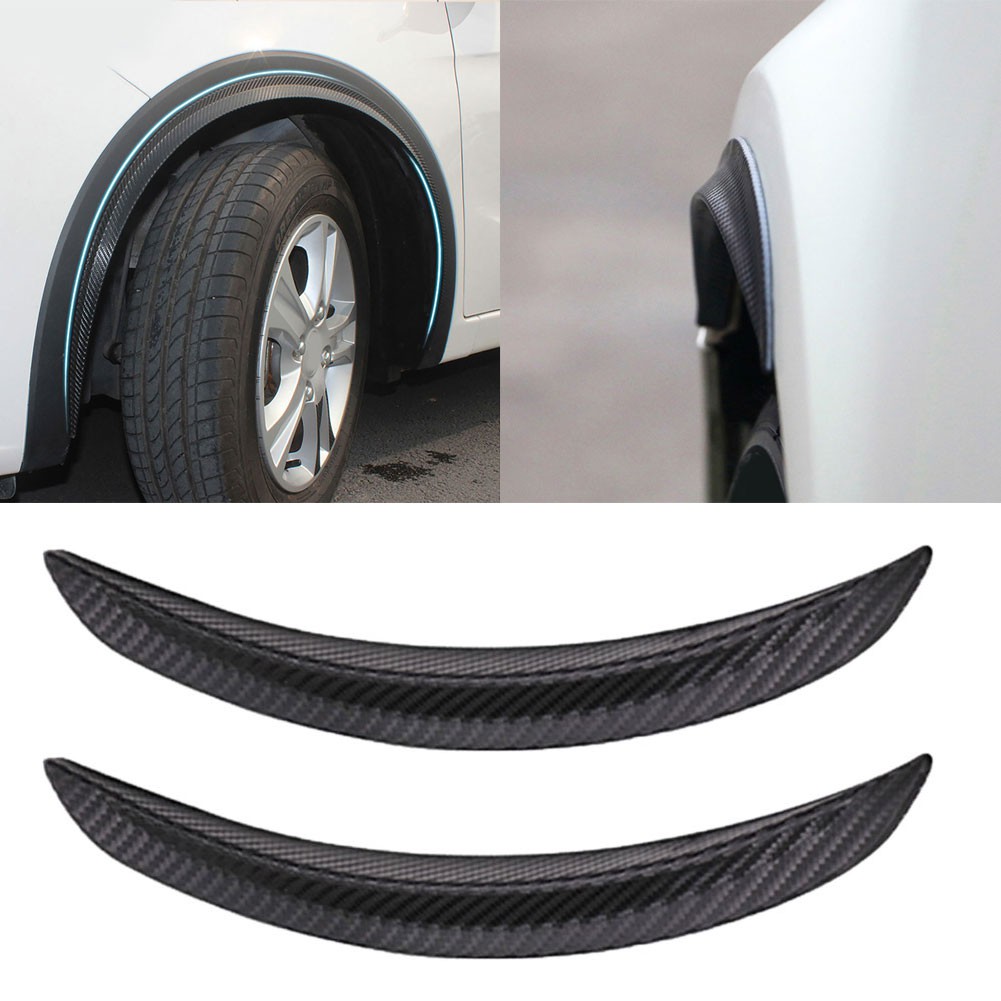 Bộ 2 dải sợi carbon 42cm trang trí viền bánh xe ô tô