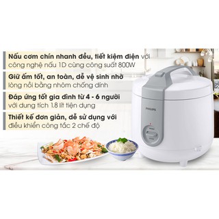 Nồi cơm điện Philips 1.8 lít HD3115
