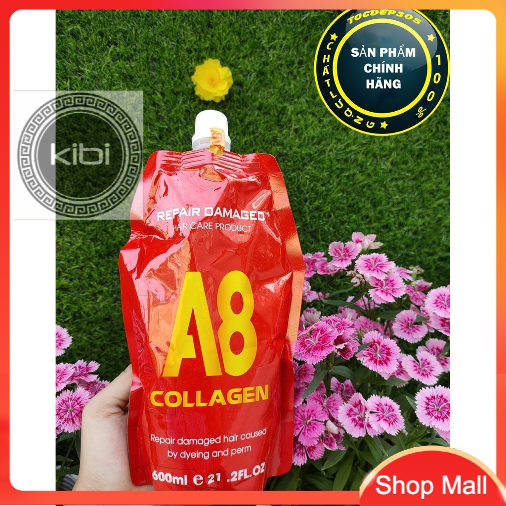 Hấp phục hồi tóc hư tổn Collagen A8 dung tích 600ml - Chuẩn Cty - Sỉ SLL thùng IB