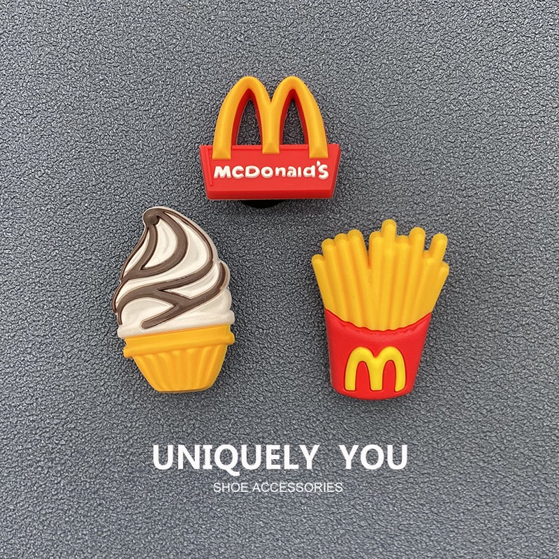 CROCS Mặt Dây Chuyền Hình Cây Kem Ốc Quế Mcdonald 'S DIY Thời Trang