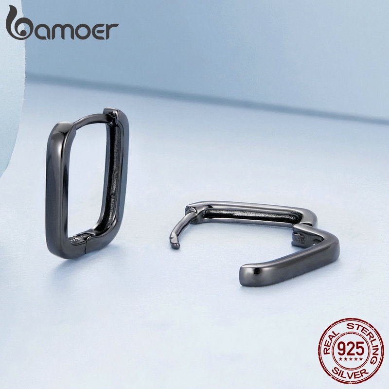 Đôi khuyên tai BAMOER bạc 925 phong cách thời trang