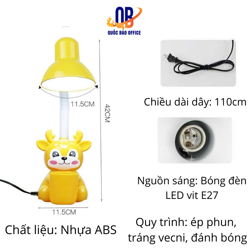 Đèn học để bàn đa năng chống cận MẮT VIỆT 007A - đèn 3 chế độ ánh sáng Kèm khay để bút , điện thoại,..