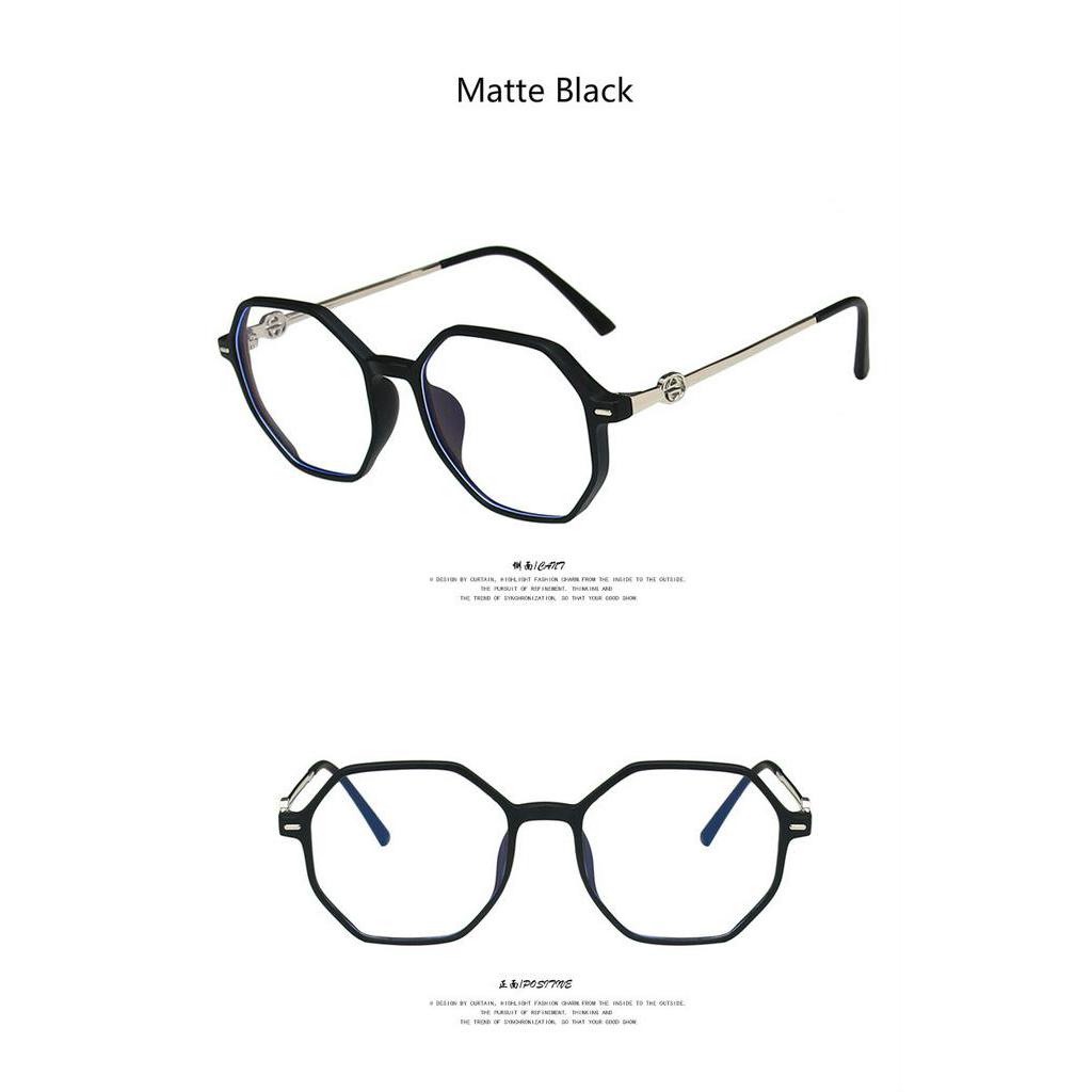 Mắt kính gọng đa giác unisex thời trang Hàn Quốc